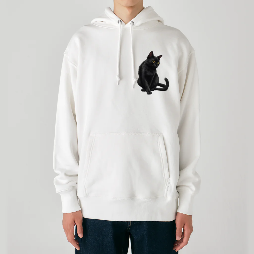 jiyurakuの黒にゃんこ様 Heavyweight Hoodie