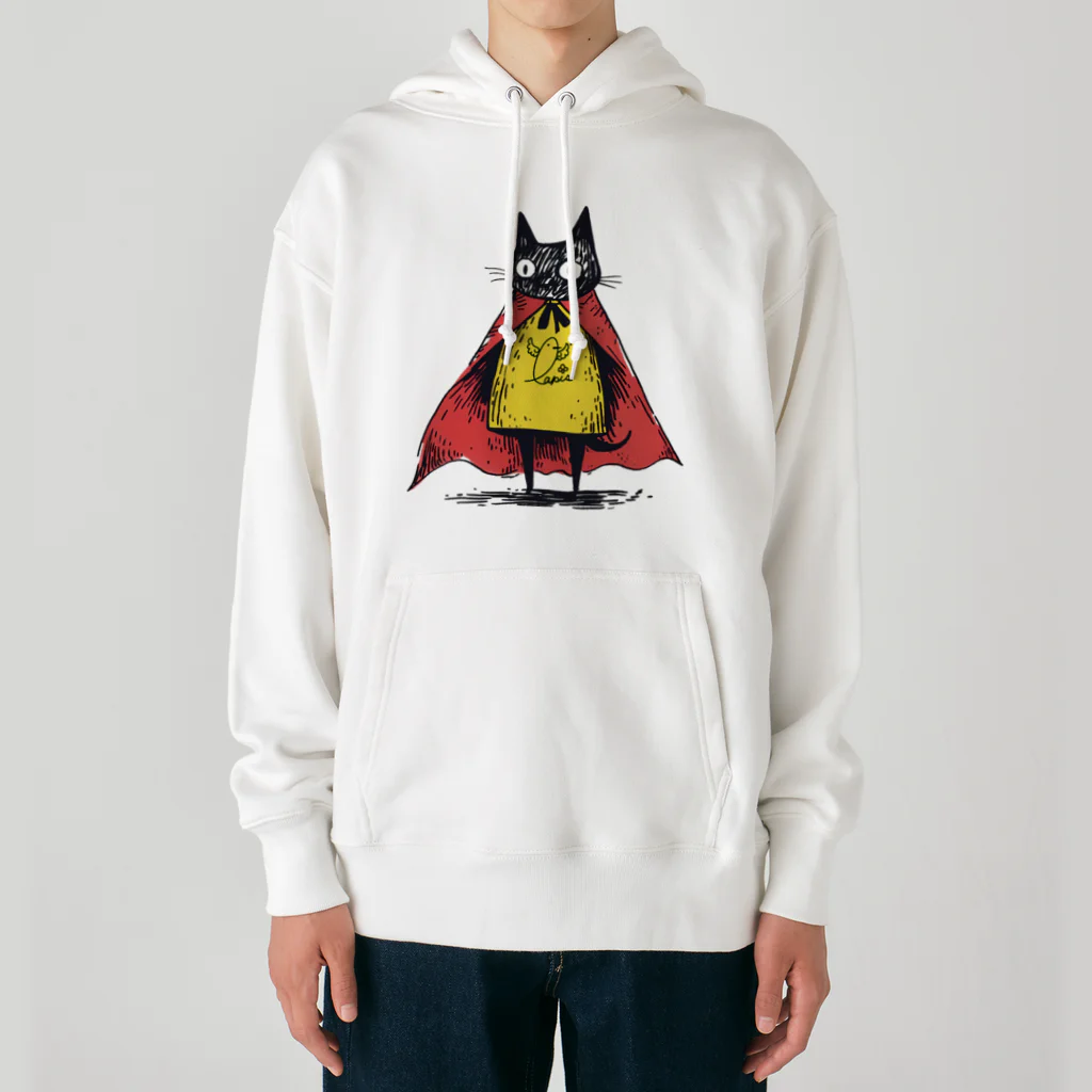 Lapis SHOPの黒猫ヒーロー Heavyweight Hoodie