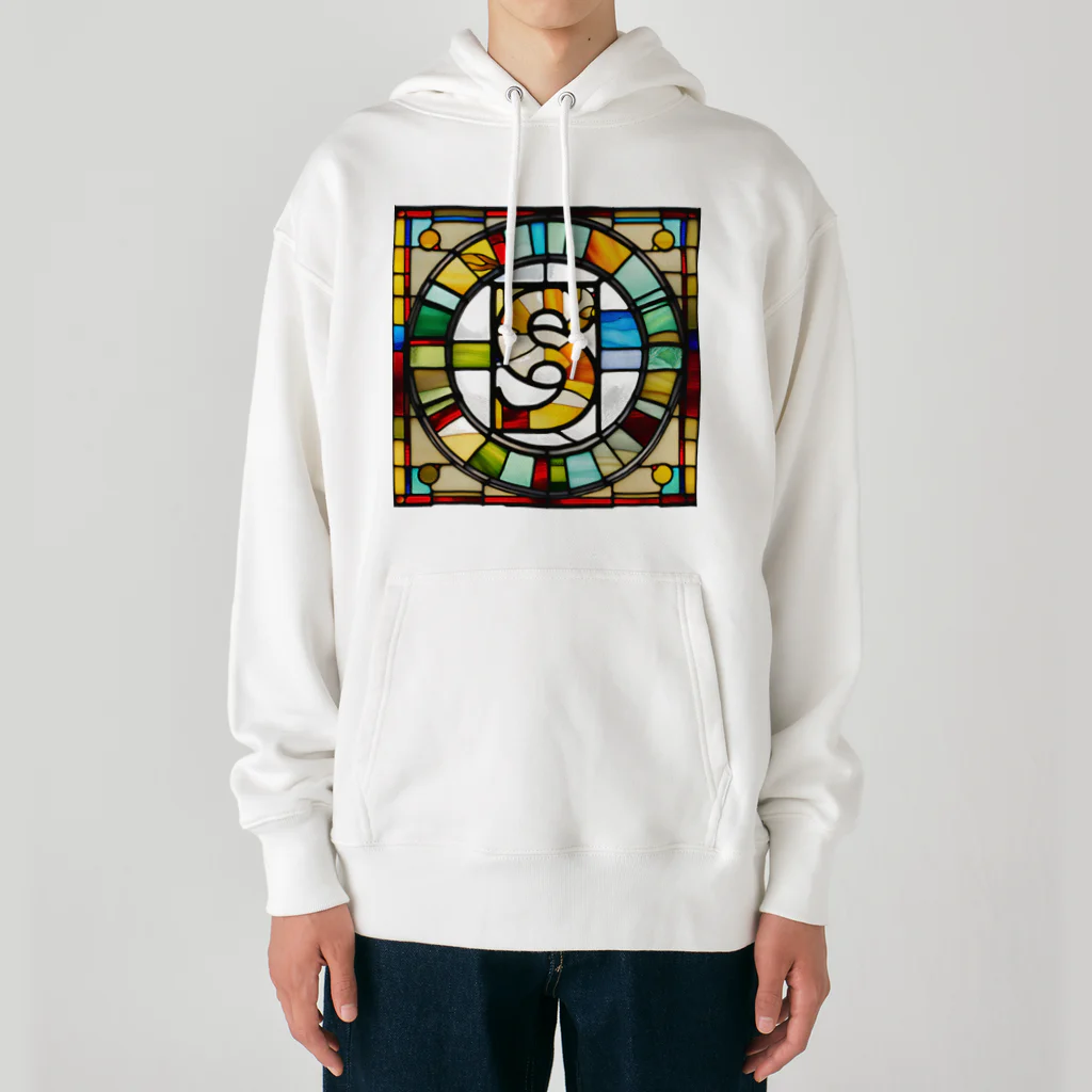 alphabet stained glassのstained glass S Heavyweight Hoodie