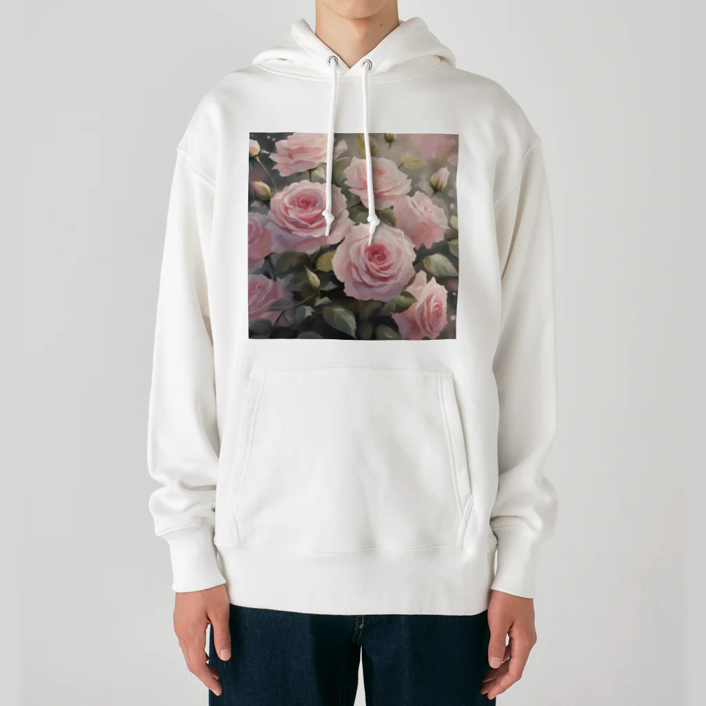 okierazaのペールピンクのバラの花束 Heavyweight Hoodie