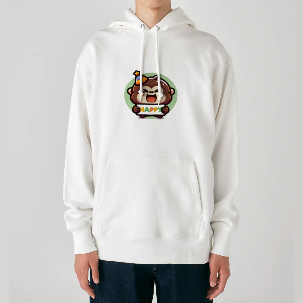 こけスライムのおみせのhappyゴリラ Heavyweight Hoodie