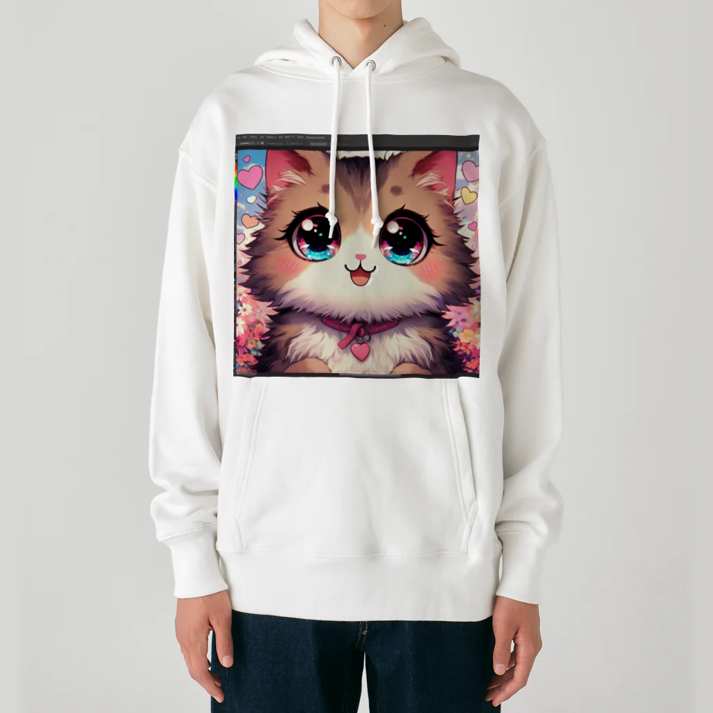 yos-1292583のねこニコばん Heavyweight Hoodie