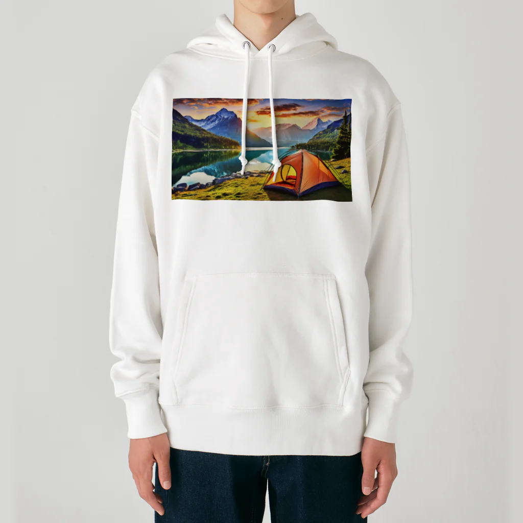 Kz_25@アウトドアーのキャンプファッション -Sunrise- Heavyweight Hoodie