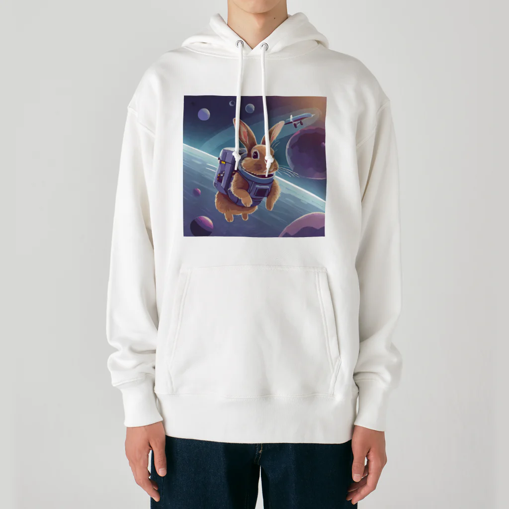 うさぎやの宇宙を旅するうさぎ4 Heavyweight Hoodie