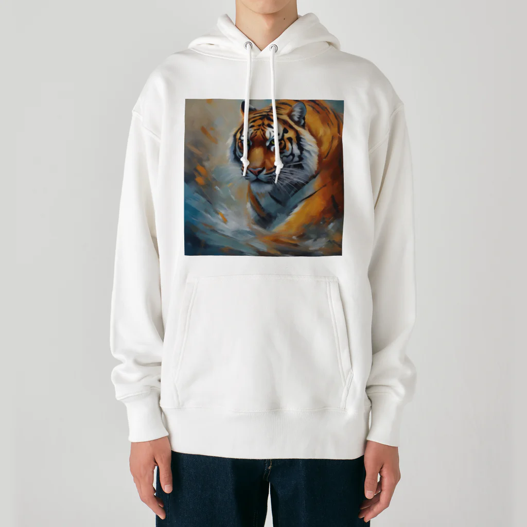 Isaiah_AI_Designの精力的なトラ Heavyweight Hoodie