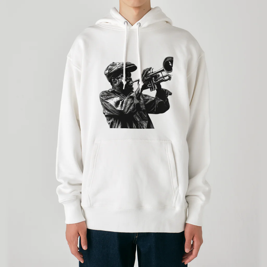 MistyStarkの黒人のトランぺッター Heavyweight Hoodie