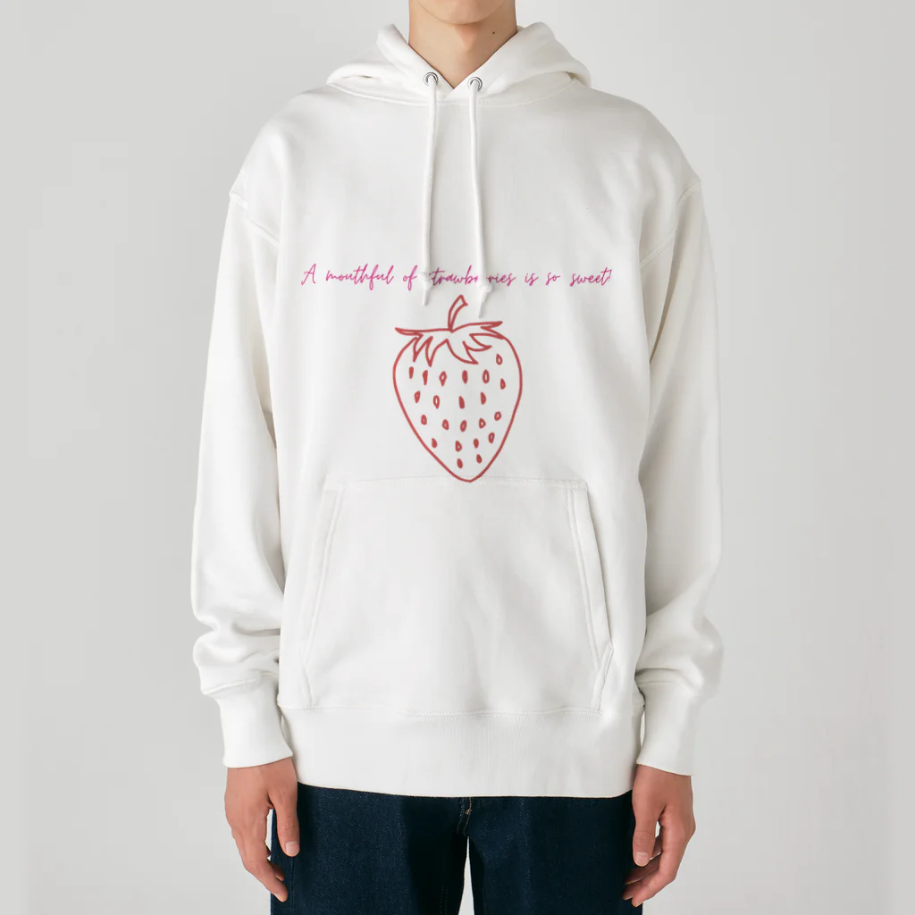 納豆ごはんのA mouthful of strawberries is so sweet! Heavyweight Hoodie