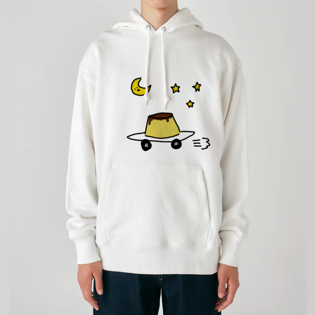 愛と幸せの魔法使いの月夜に駆けるプリン Heavyweight Hoodie