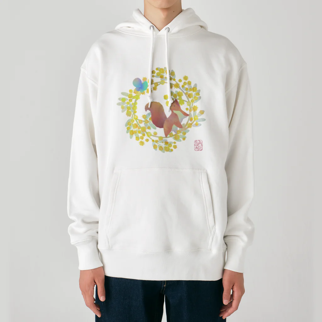 月の隠れ家のミモザリース Heavyweight Hoodie