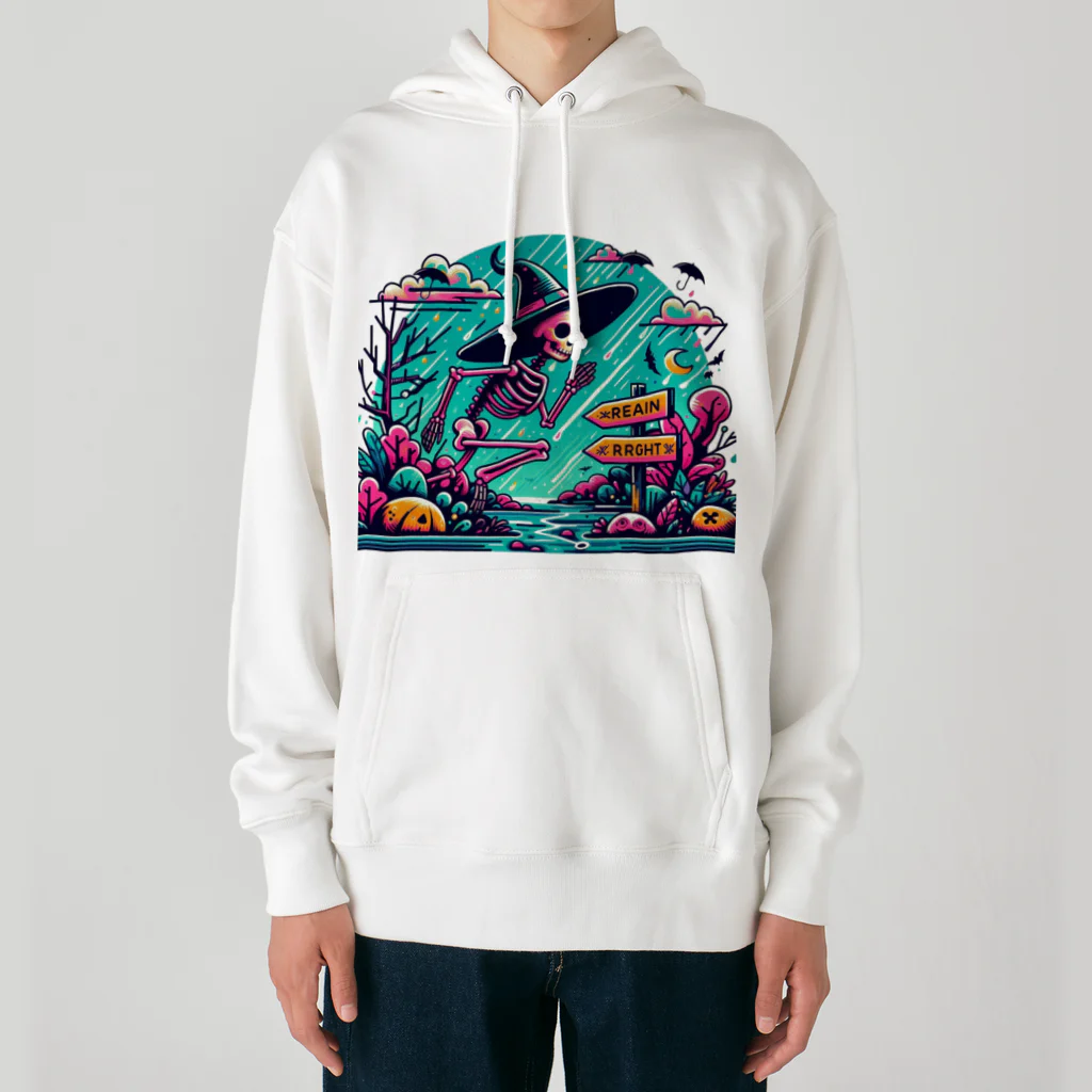 かるるんショップの骸骨紳士シリーズ　雨ニモマケズ、風ニモマケズ Heavyweight Hoodie