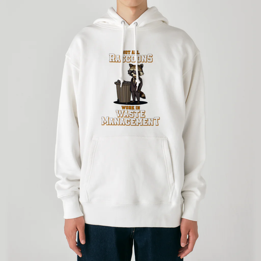 Stylo Tee ShopのNot all Raccoons Work in Waste Management Heavyweight Hoodie