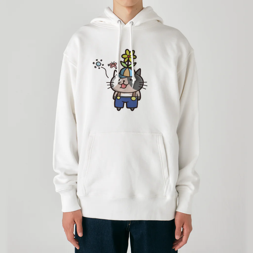 ひよこ男爵とまだむにゃんのはるだにゃん Heavyweight Hoodie