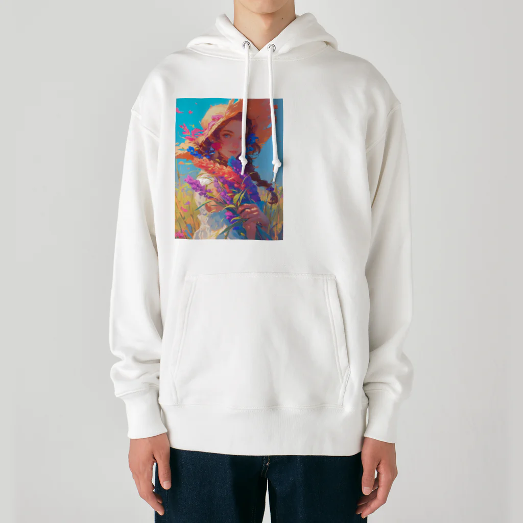 AQUAMETAVERSEのツバの広い帽子と春の花　ラフルール　1859 Heavyweight Hoodie