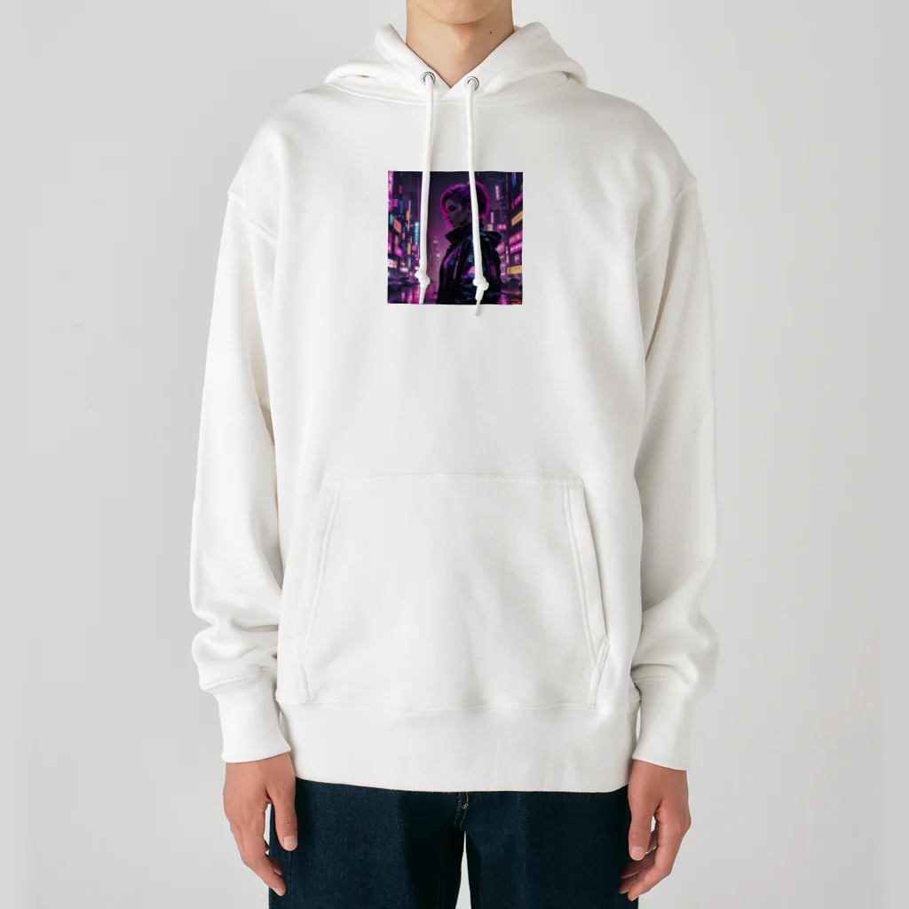 WataAmeProjectのネオン幻想: 運命を背負う者 Heavyweight Hoodie