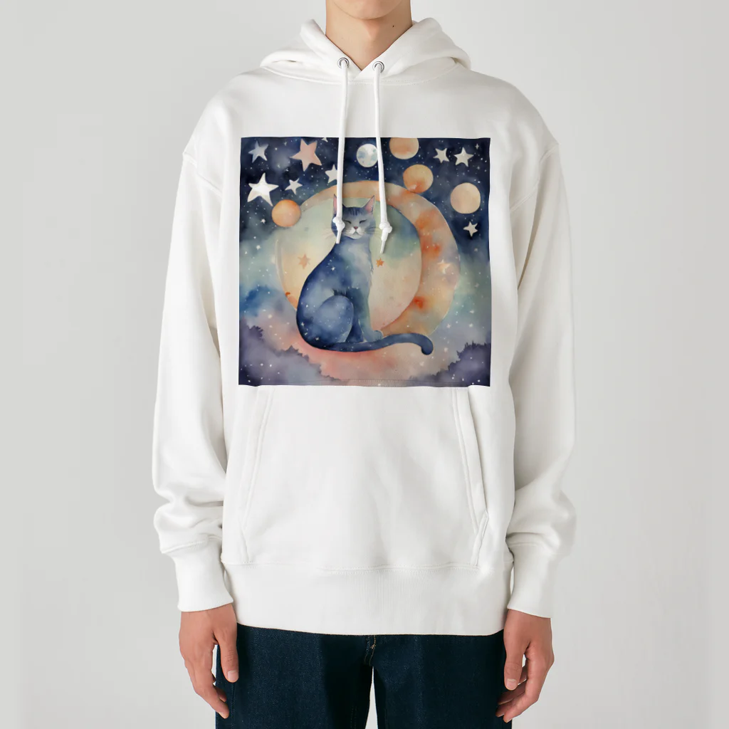 星降る夜にの眠り猫 Heavyweight Hoodie