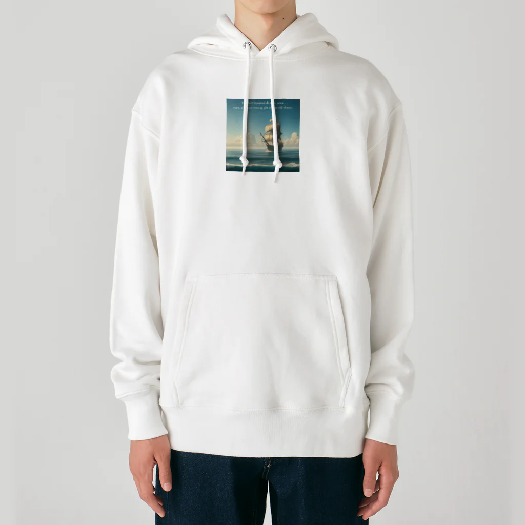 M Y (Yoshida Masaru)の新しい海へ舵を切るには、古い岸を見失う勇気が必要だ。 Heavyweight Hoodie