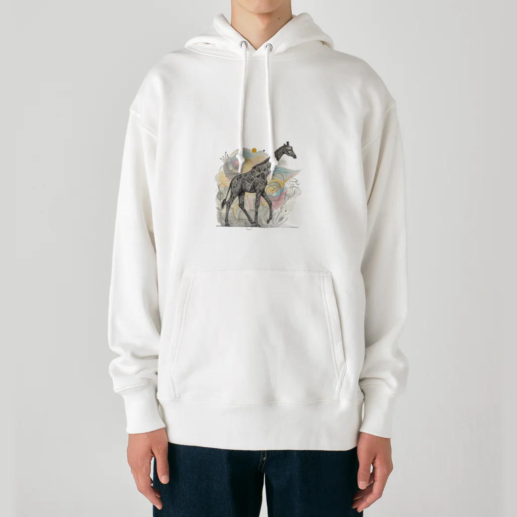 Tシャツピークスのキリンジラフ Heavyweight Hoodie