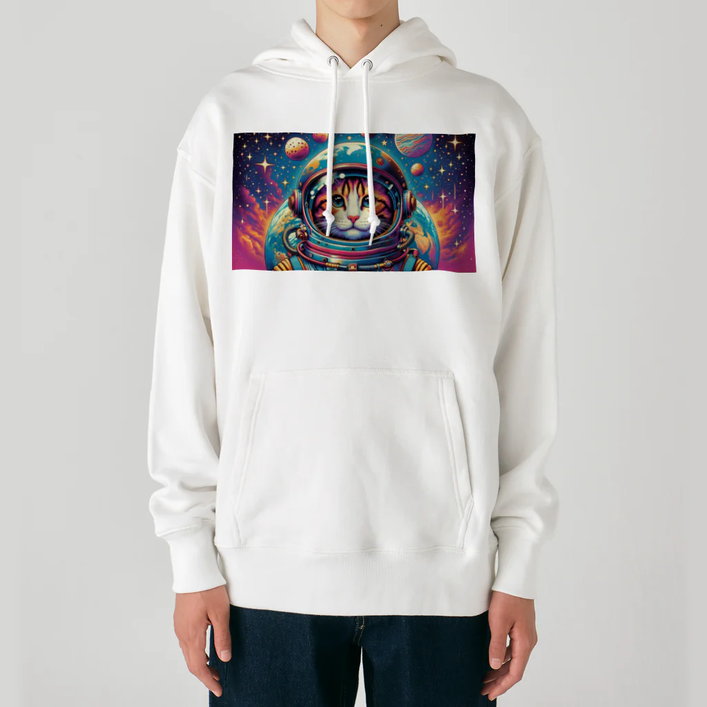 space catの宇宙猫 Heavyweight Hoodie