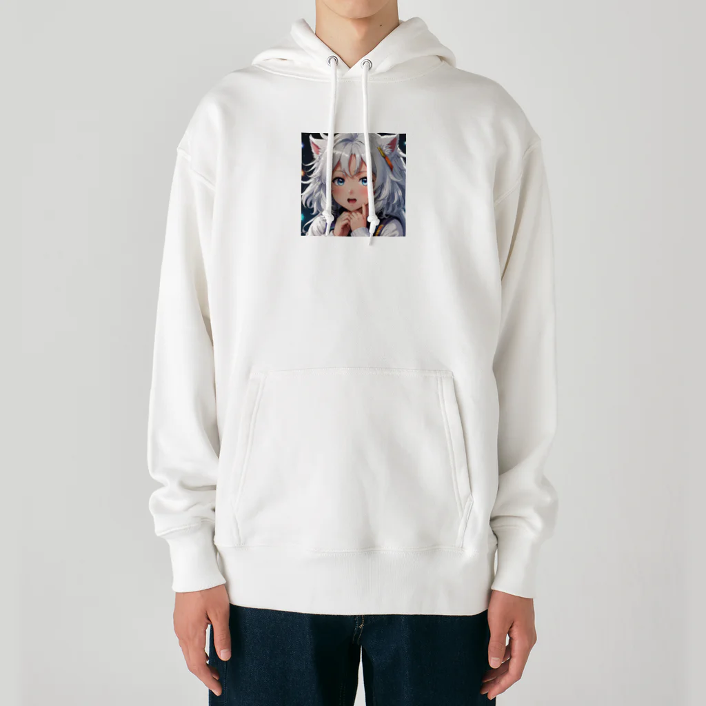 巫女スタぐらむのもふもふの美少女甘える Heavyweight Hoodie