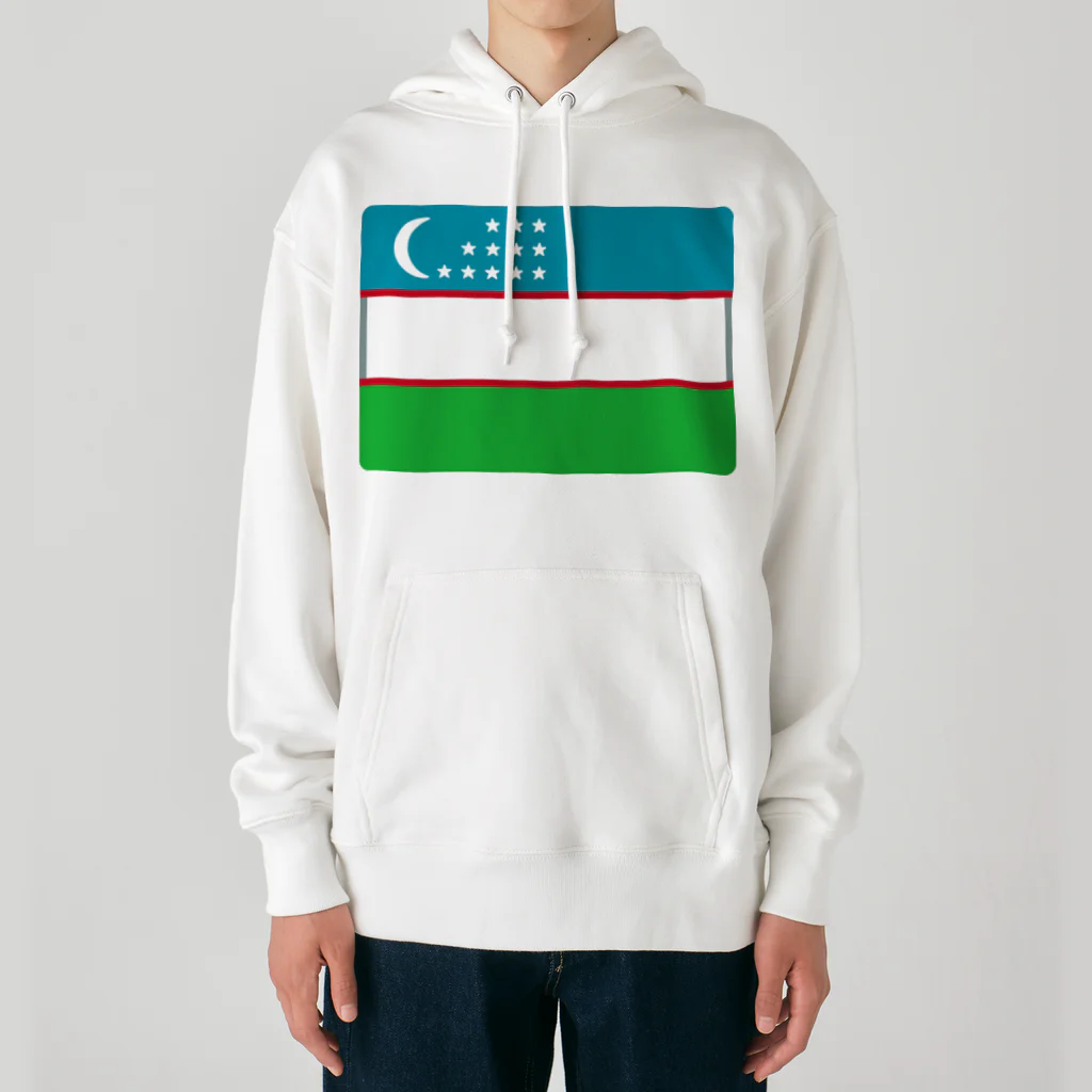 お絵かき屋さんのウズベキスタンの国旗 ヘビーウェイトパーカー