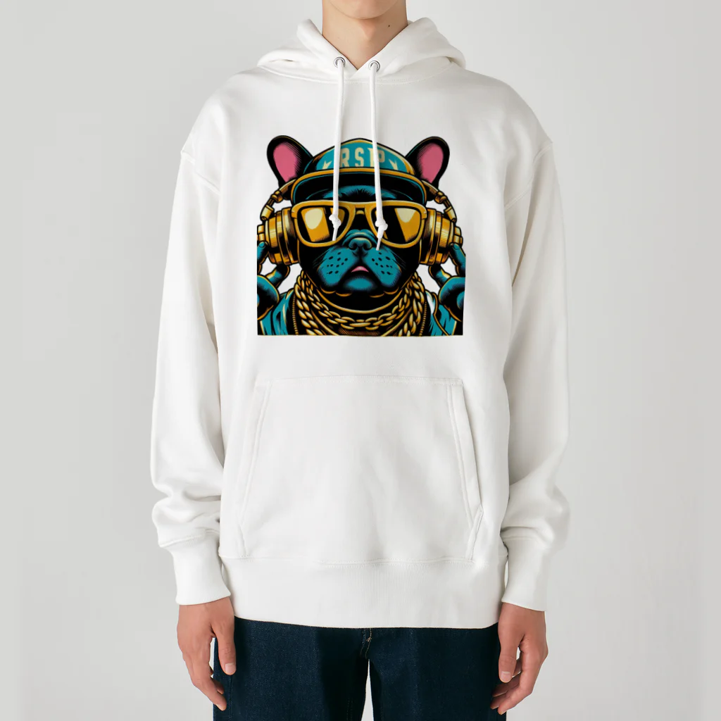 papi&biaのラッパーフレンチブルドッグ Heavyweight Hoodie