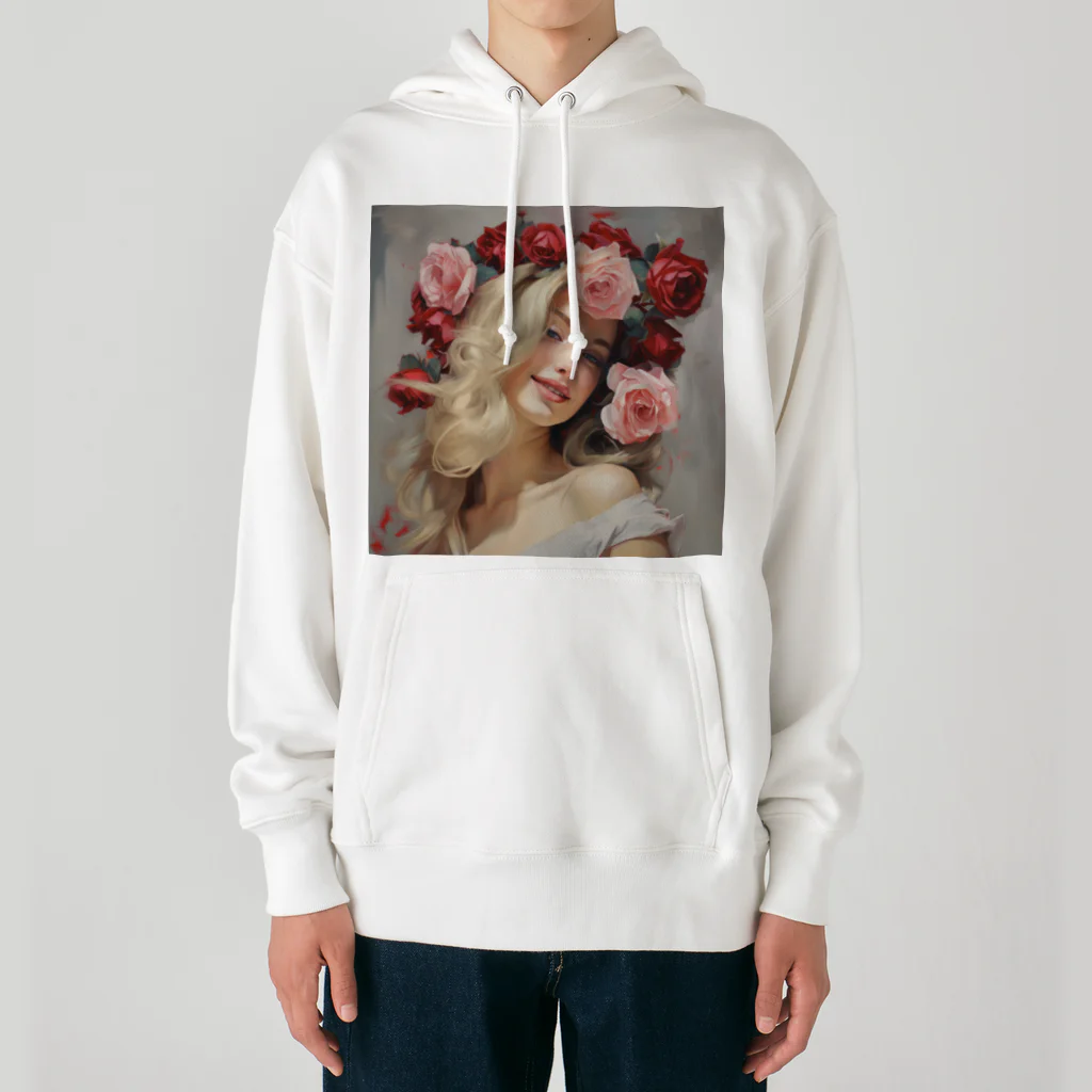 AQUAMETAVERSEのバラの花飾り　なでしこ1478 Heavyweight Hoodie