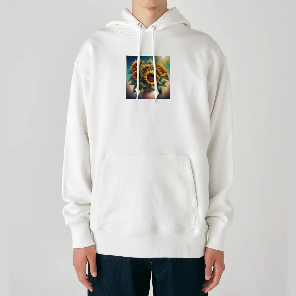 Flower Delightのひまわりの花束 Heavyweight Hoodie