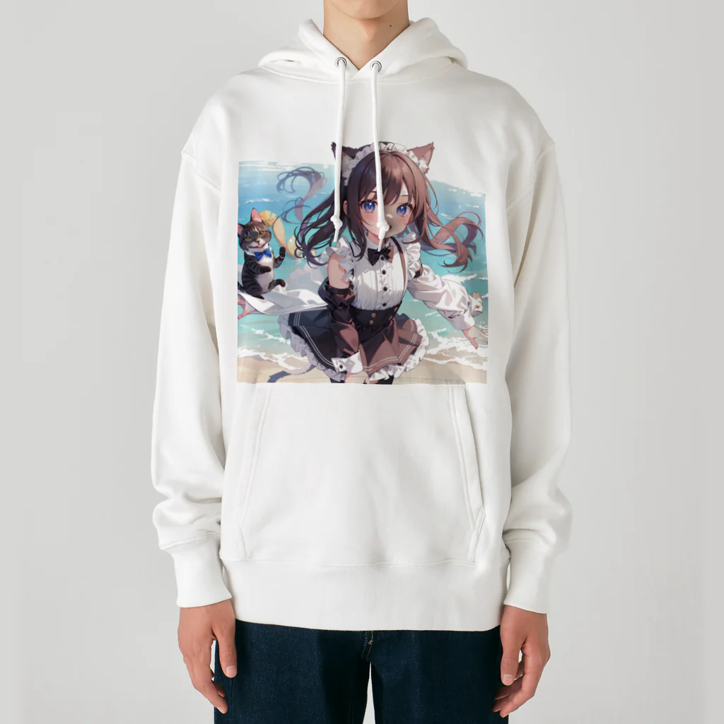 yos-1292583のねこニコばん Heavyweight Hoodie