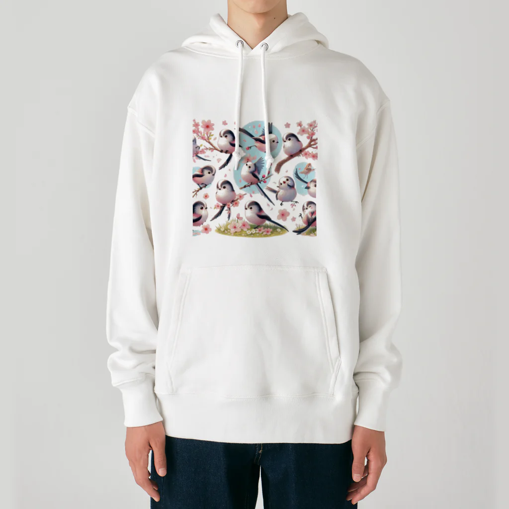 レイミーショップの雪の精霊シマエナガのキャラクターグッズ Heavyweight Hoodie