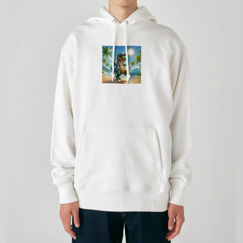 samkorのティラノサウルスのサマーバケーション Heavyweight Hoodie