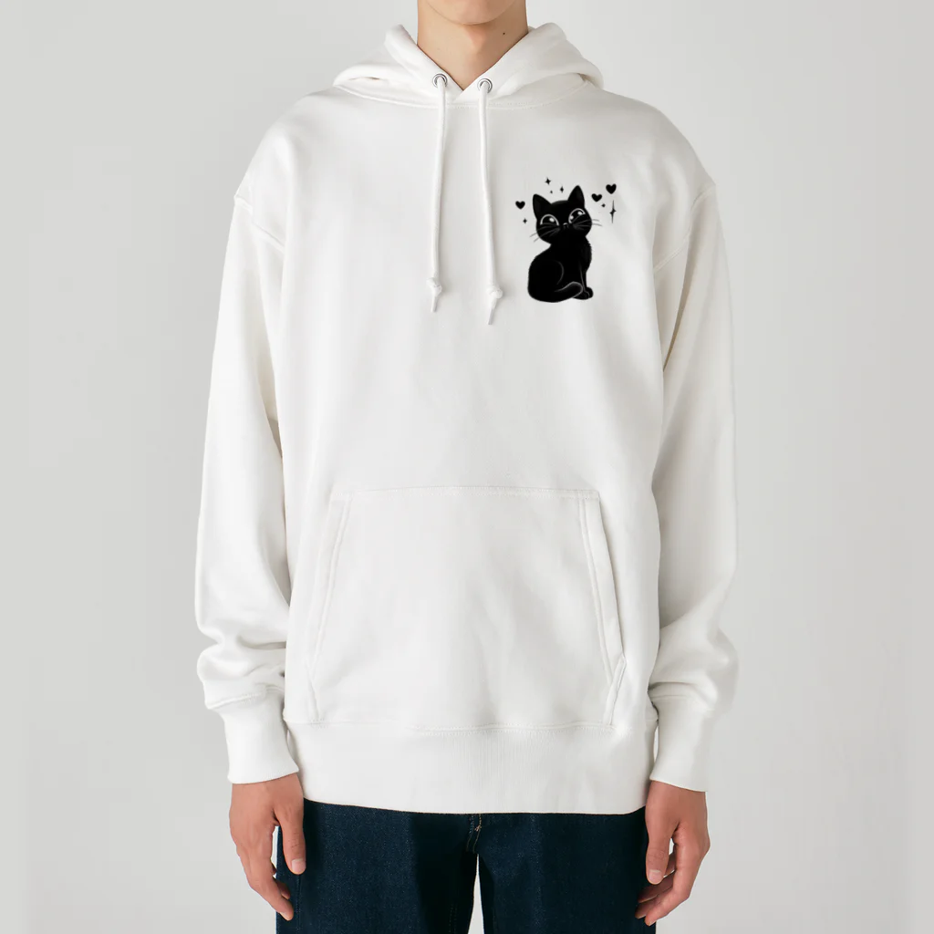 Mizuki・ASIA CATの黒猫ニャン・ポイント Heavyweight Hoodie