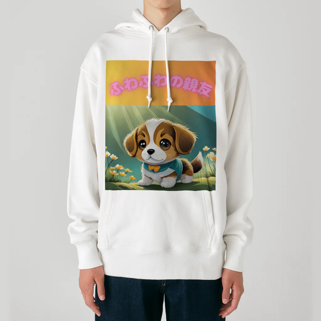 InkCraftsのかわいい子犬 Heavyweight Hoodie