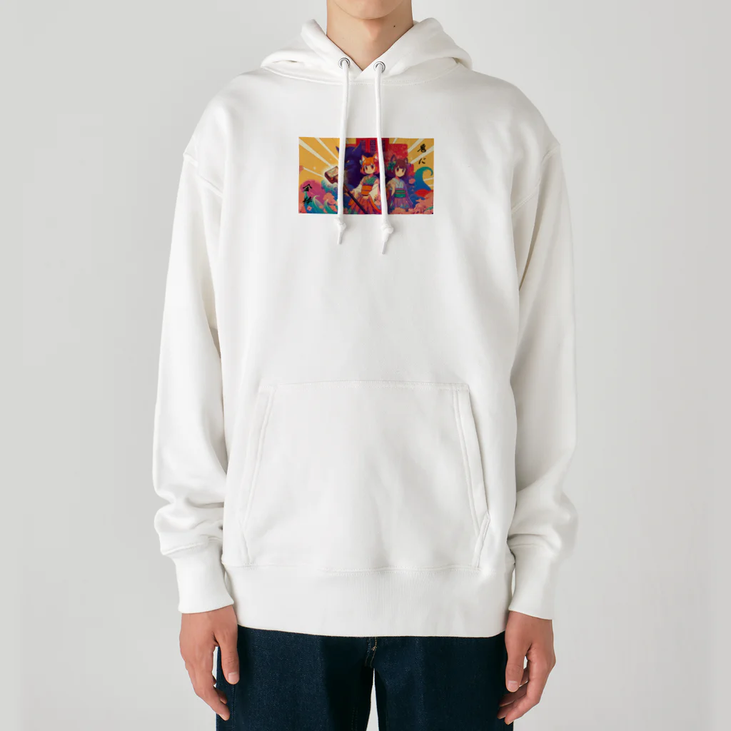 HiroLink's Shopのことわざ物語：鬼に金棒 Heavyweight Hoodie