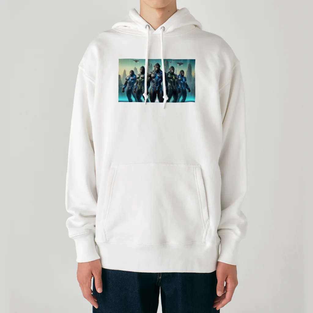 Animal_hero-457_AsukaYamamotoの未来のヒーローに変身したゴリラ Heavyweight Hoodie