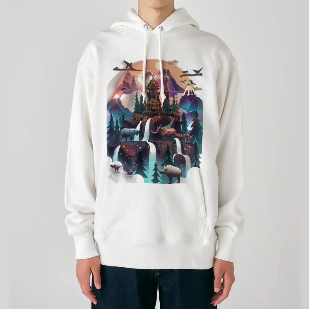 シロクマペンギンの神秘の山 Heavyweight Hoodie