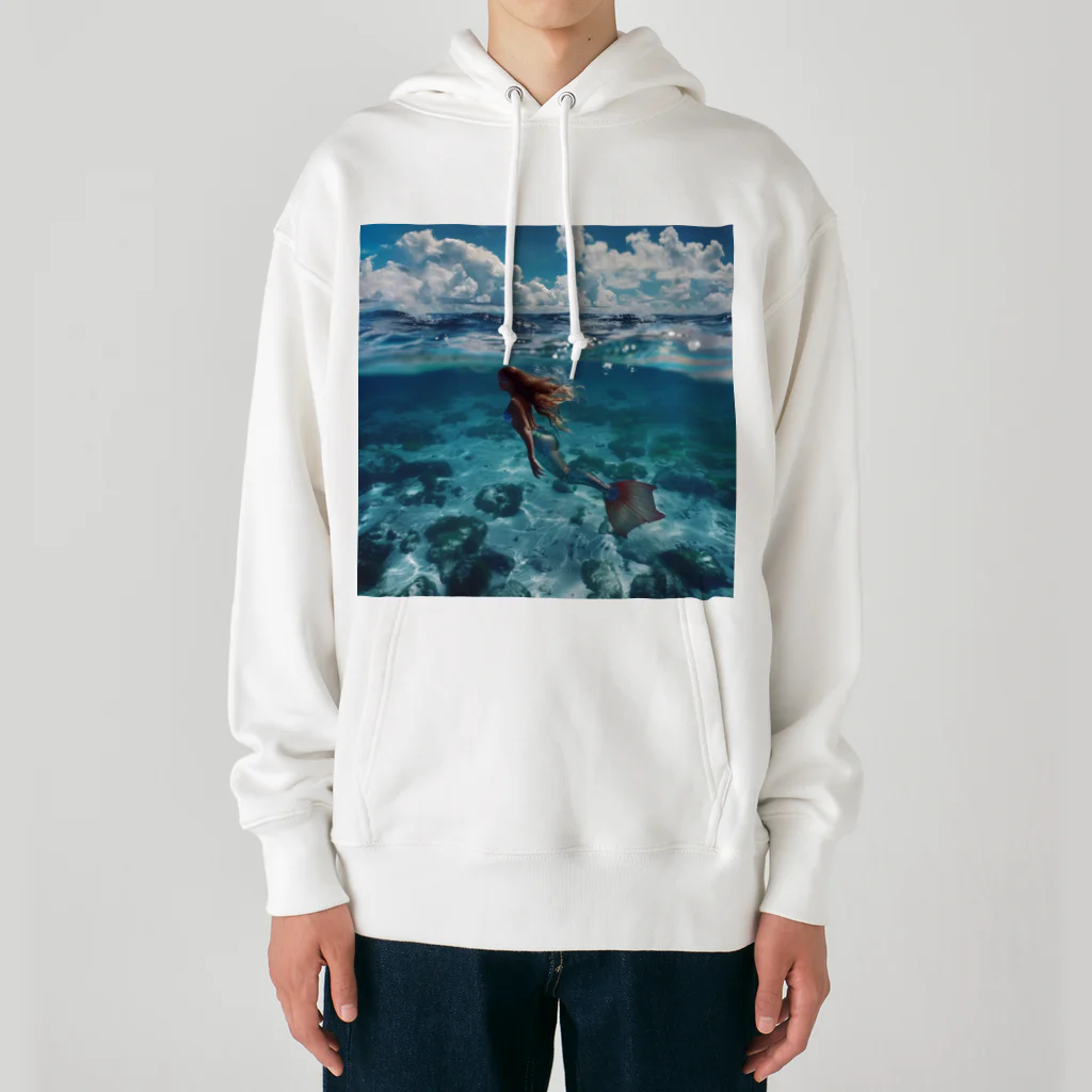 AQUAMETAVERSEのモルジブの大海原で人魚が泳いでいますsanae2074 Heavyweight Hoodie