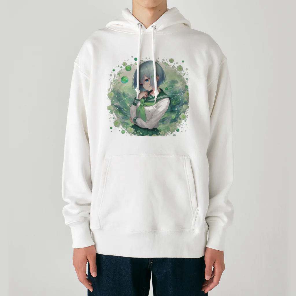 ゆめのかすずめの翠と緑 Heavyweight Hoodie