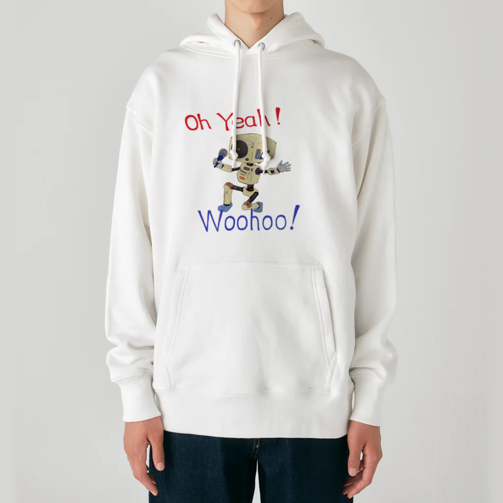 せつらデザイングッズの熱唱ロボ Heavyweight Hoodie