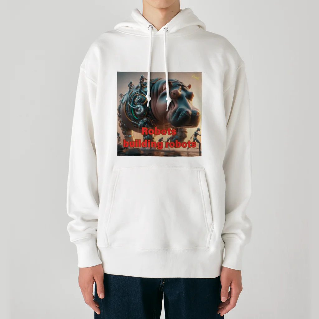 Noah2490のRobots building robots Heavyweight Hoodie