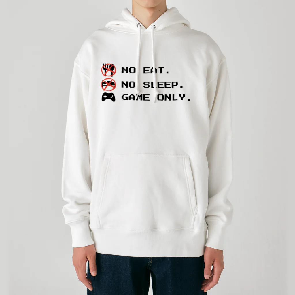 GAME ITEM SHOPのno eat,no sleep,game only Heavyweight Hoodie