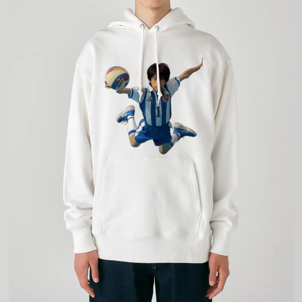 可愛い男の子イラスト販売所　By,keicyanの男の子　中学1年生　ハンドボール部 Heavyweight Hoodie