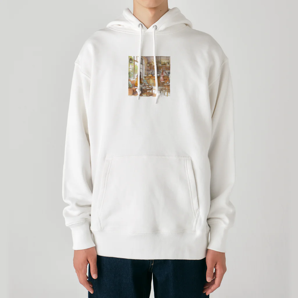 tattat259のカフェでくつろぐ女の子 Heavyweight Hoodie