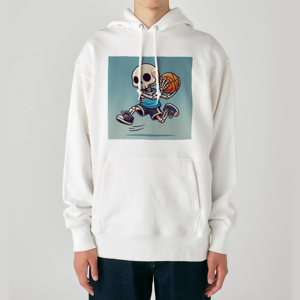 Oz techのスカルフープ：ゴーストプレイヤーのダンクショット Heavyweight Hoodie