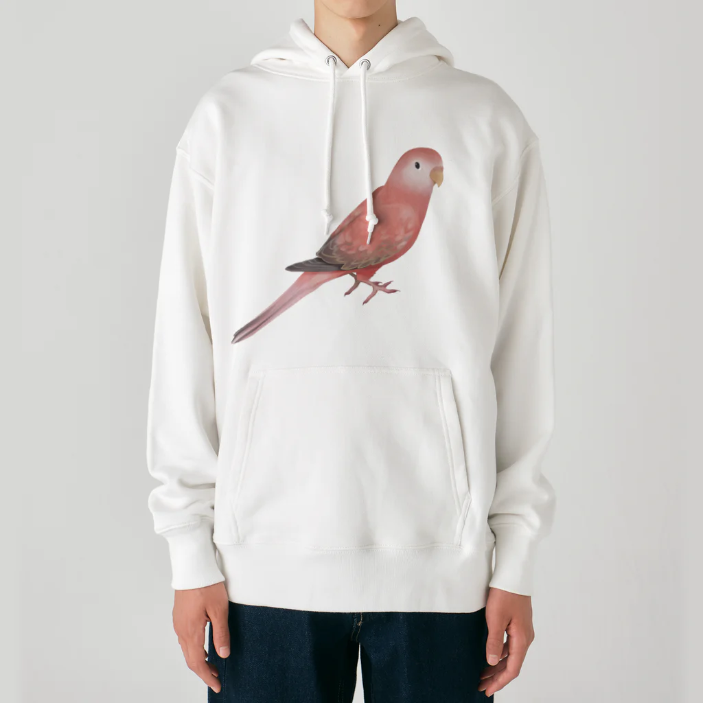 まめるりはことりのアキクサインコ　ピンク【まめるりはことり】 Heavyweight Hoodie