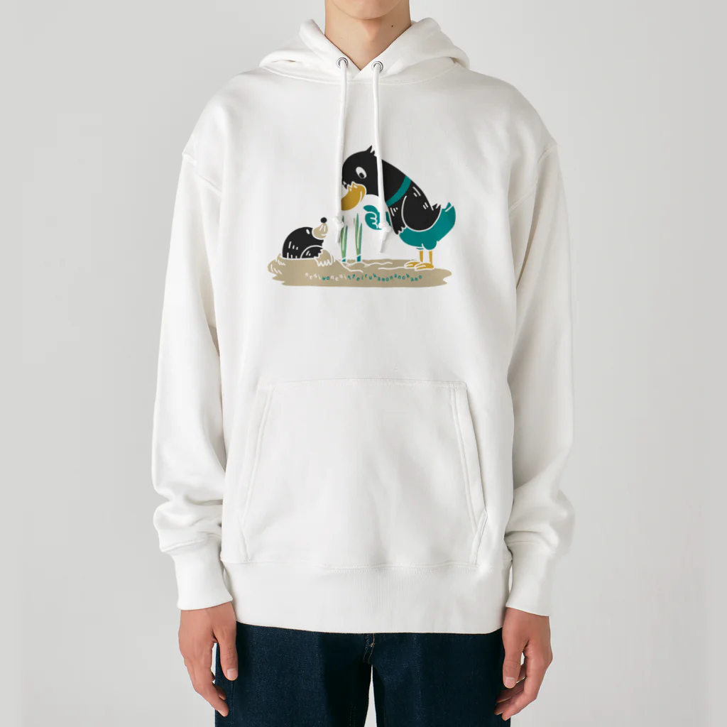 イラスト MONYAAT のねぎってる鴨カモ BM 白フチなし  Heavyweight Hoodie