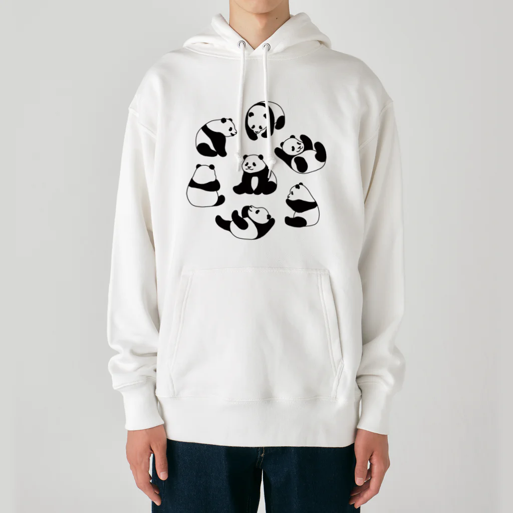 chippokeのころころパンダ（線あり） Heavyweight Hoodie