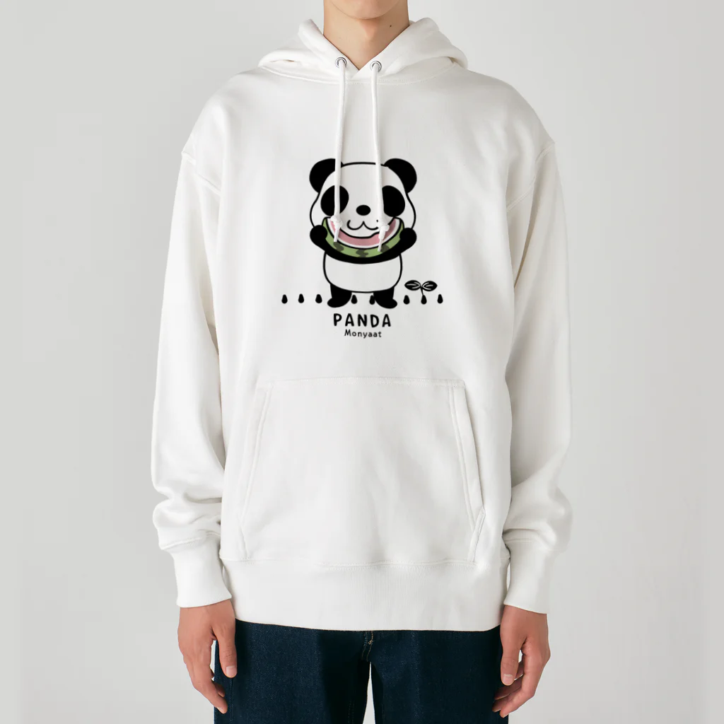 イラスト MONYAAT のスイカを食べるパンダちゃん*D Heavyweight Hoodie