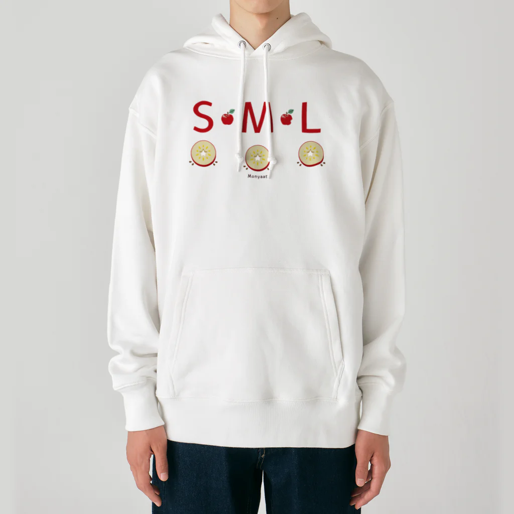 イラスト MONYAAT のML002 SMLTシャツのりんごすたぁ*輪切りのリンゴ Heavyweight Hoodie