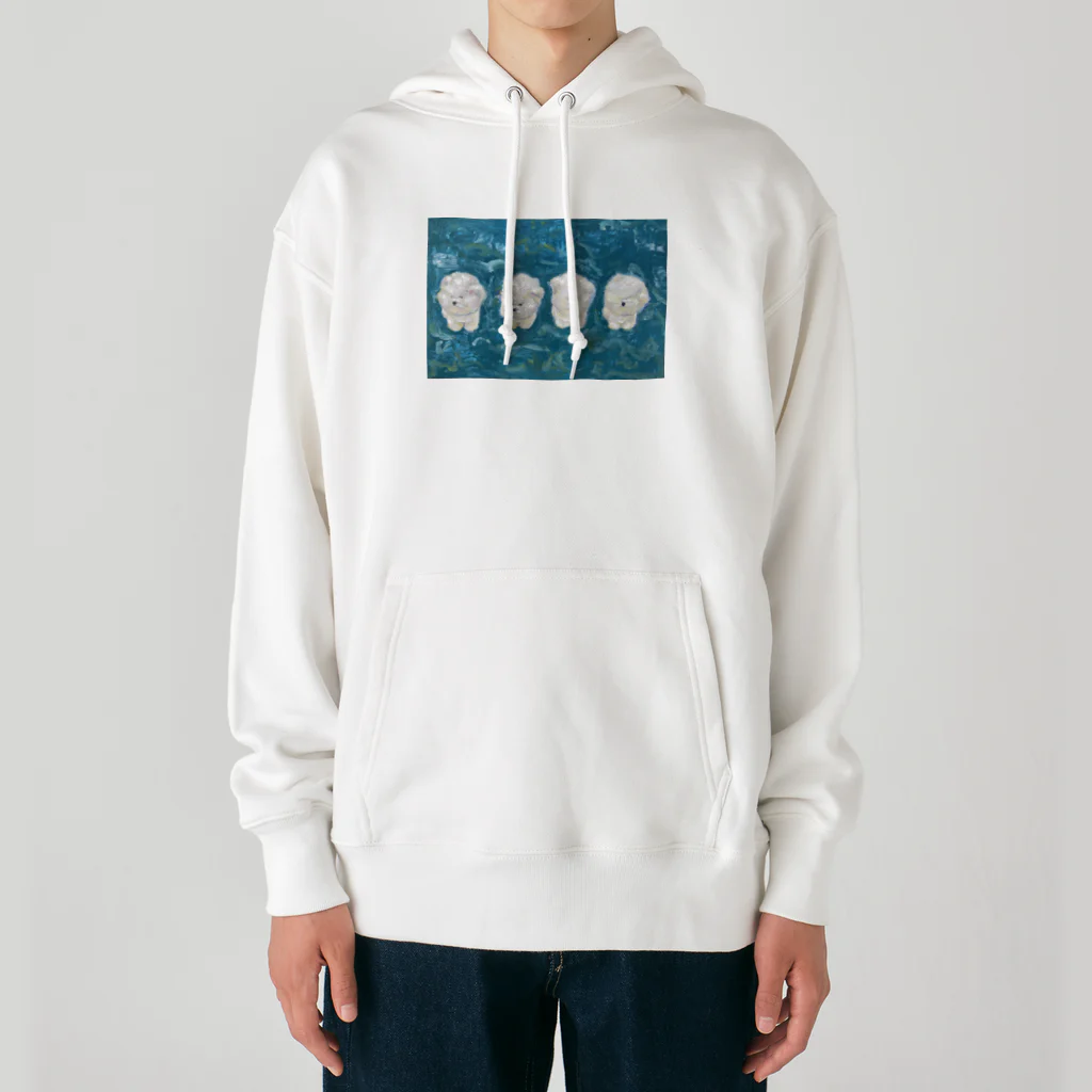 KACHA の暴風犬シリーズ　ビション4カット Heavyweight Hoodie