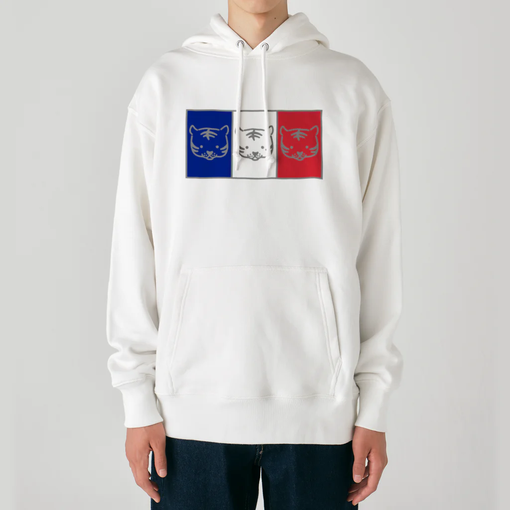 ハナのお店のトリコロールなトラ Heavyweight Hoodie